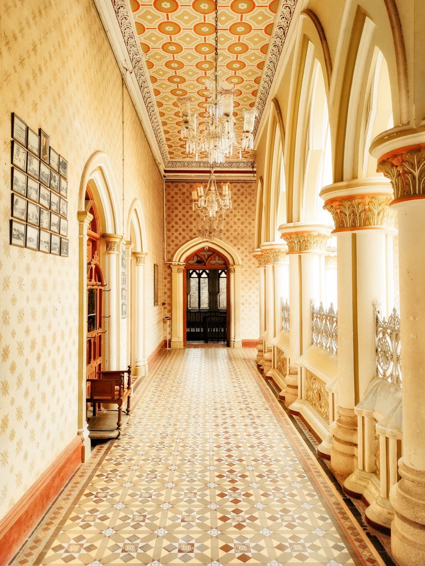 Mosaic tiled heritage corridor
